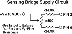 Typical Sensing bridge bias circuitry 